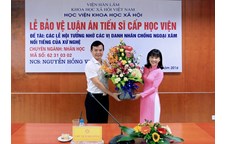 Nghiên cứu sinh Nguyễn Hồng Vinh bảo vệ thành công luận án Tiến sĩ tại Học viện Khoa học xã hội - Viện Hàn lâm Khoa học xã hội Việt Nam