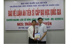 Nghiên cứu sinh Trần Cao Nguyên bảo vệ thành công luận án tiến sĩ  tại Trường Đại học Khoa học Xã hội và Nhân văn - Đại học Quốc gia Hà Nội
