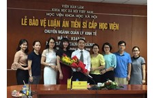 Nghiên cứu sinh Đào Quang Thắng bảo vệ thành công luận án tiến sĩ Quản lý kinh tế tại Học viện Khoa học xã hội - Viện Hàn lâm Khoa học xã hội Việt Nam